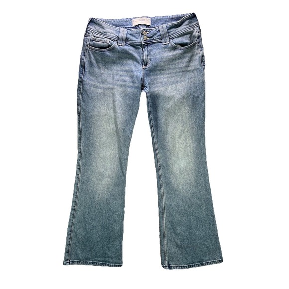 Hollister Denim - Hollister Low Rise Boot Jeans Womens Size 12 Blue Bootcut Stretch Denim 31x30